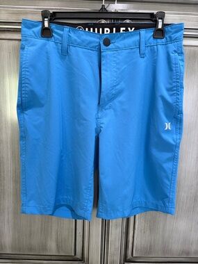 Hurley Men’s Bright Blue Flat Front Shorts